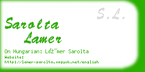 sarolta lamer business card